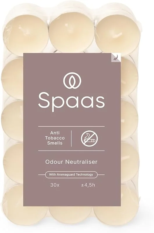 Visita la tienda de Spaas Spaas 30 velas antitabaco, ± 4, 5 horas, color marfil — Cena a la luz de velas