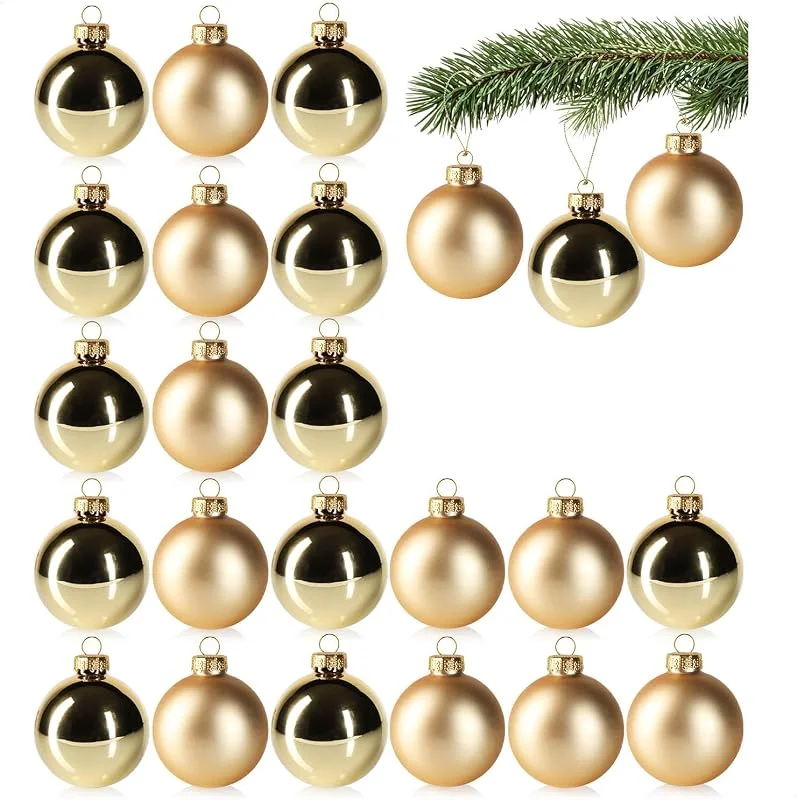 Visita la tienda de com-four com-four® 24x Bolas de Navidad, Bolas de Navidad de Vidrio auténtico — Decoracion Navidad