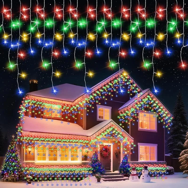 Buudala Luces de Navidad Exterior, 20.5+5M 640LEDs, Cortina Luces Navidad Exterior con 8 Modos y Temporizador, IP65 Impermeable, Decoracion Natal para Fiesta, Boda, Festivale, Balcon, Alero, escalera