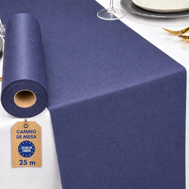 Visita la tienda de NATUARTE Camino de Mesa Azul Marino, Rollo de Fieltro de 25 Metros x 30 centimetros, Decoracion de Mesa, Tela Decoracion Bodas Bautizos Comuniones Cumpleaños, Tela Manualidades, Color Azul Marino — Hogar y cocina