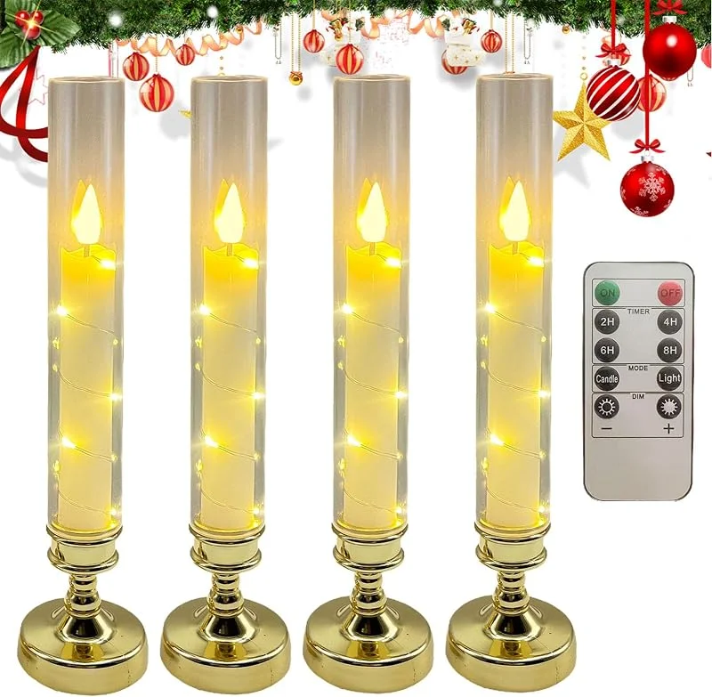 Generic Velas Parpadeantes Sin Llama De Mesa Romántico Para Decoración Del Hogar — Cena a la luz de velas