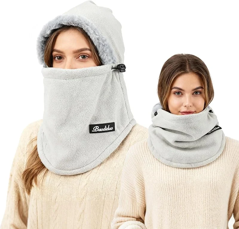 TAGVO Pasamontañas Invierno Esquí Prueba De Viento Capucha De Lana Térmica Balaclava Polar Multifuncional Unisex Cálido Facial Calentador De Cuello Pesado para Clima Frío — Ropa Navidad