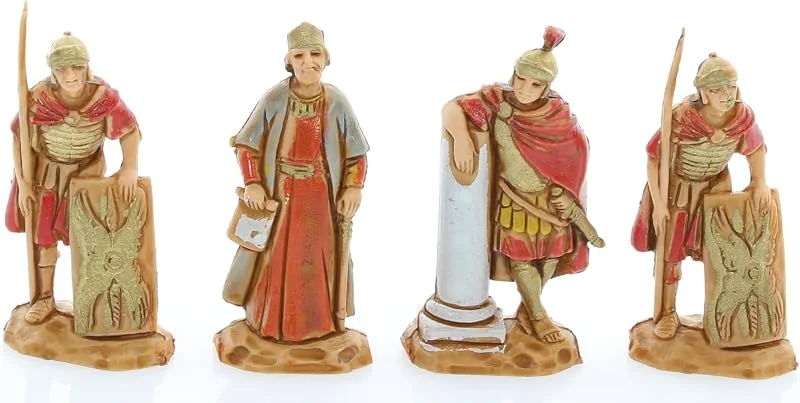 Visita la tienda de Moranduzzo Moranduzzo Rey Herodes, Centurión y 2 Soldados Apto para Belén de 3, 5 cm Escala 1:50 – Micro 3, 5 – Figuras Indestructibles, Estilo Siglo XVIII, Acabadas a Mano, Escultor M. Landi — Decoracion Navidad