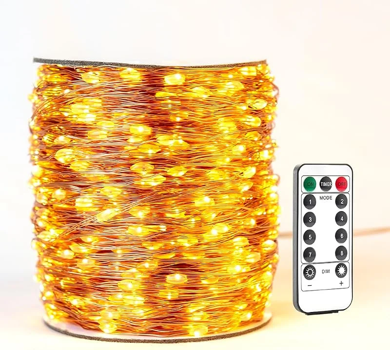 RESNICE Guirnalda de luces LED 30m, 300 LED, de cobre, resistente al agua, exterior, con mando a distancia, flexible, luces de hadas, decoración para Navidad, bodas, jardín y fiestas — Luces Navidad