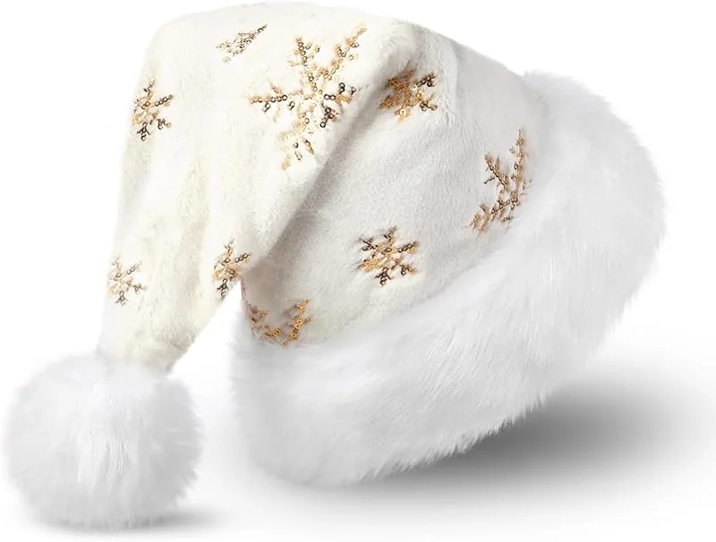 Visita la tienda de CITÉTOILE CITÉTOILE Gorro Navidad, Gorro de Papá Noel de Felpa para Adultos — Ropa Navidad