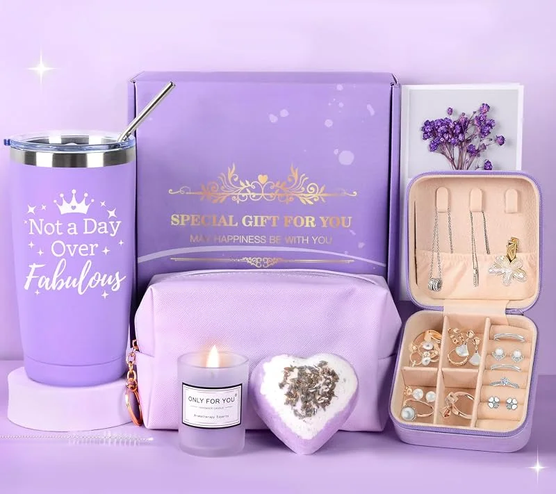 Visita la tienda de GEEKEO GEEKEO Regalos Originales Cumpleanos para Mujer Pack Regalo Mujer con Taza Termo Vela Perfumada y Joyero Viaje, Regalos para Amiga Mama Esposa, Regalo Navidad San Valentin Caja de Rgalo Aniversario — Envoltorio regalo