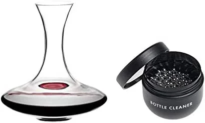 Riedel Dekanter Set Ultra mit Riedel Glasreiniger (2400, 14 + 0010, 05) — Vino y mesa festiva