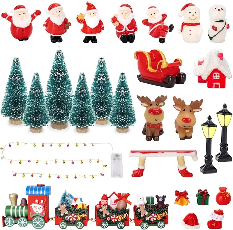 RYJJEEST 27 Piezas Adornos Navidad Pequeños para Hogar Mesa Decoración — Adviento y mesa