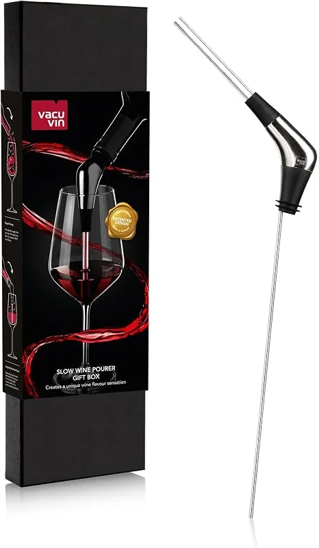 Visita la tienda de Vacuvin Vacu Vin Slow Pourer Decantador de Vino, de plástico, Acero Inoxidable, Plata, Negro, S — Vino y mesa festiva
