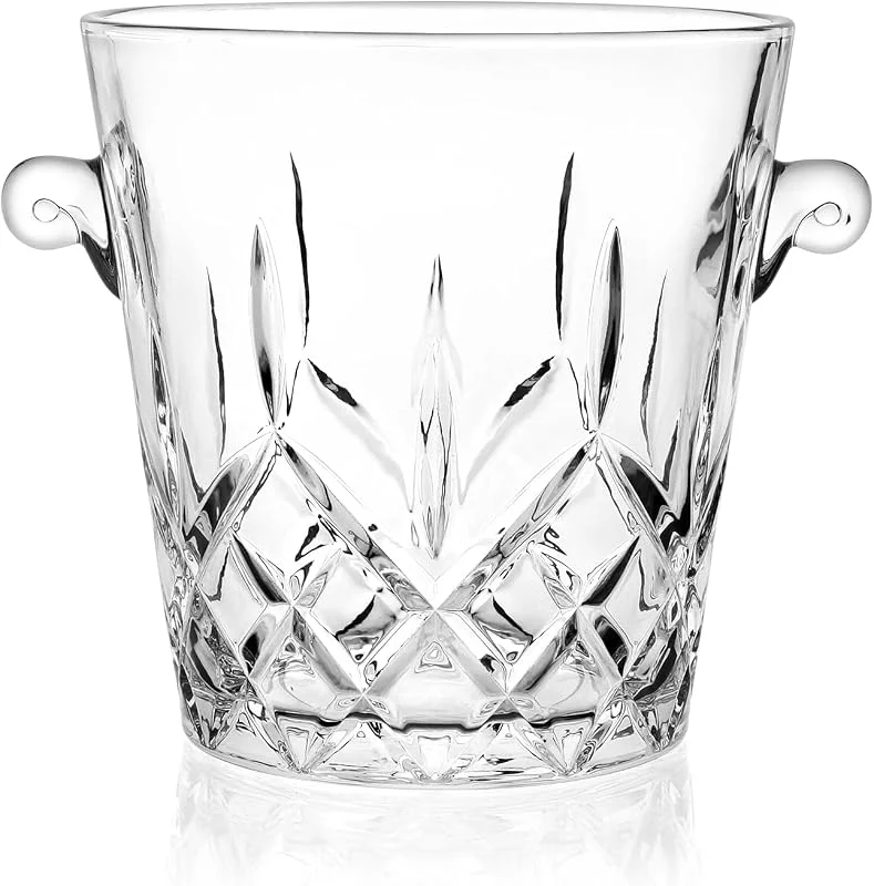 Paysky Cubos de hielo para fiestas, recipiente de vidrio transparente de 2 litros para bebidas y fiestas, grado alimenticio, perfecto para botellas de vino, champán o cerveza — Vino y mesa festiva