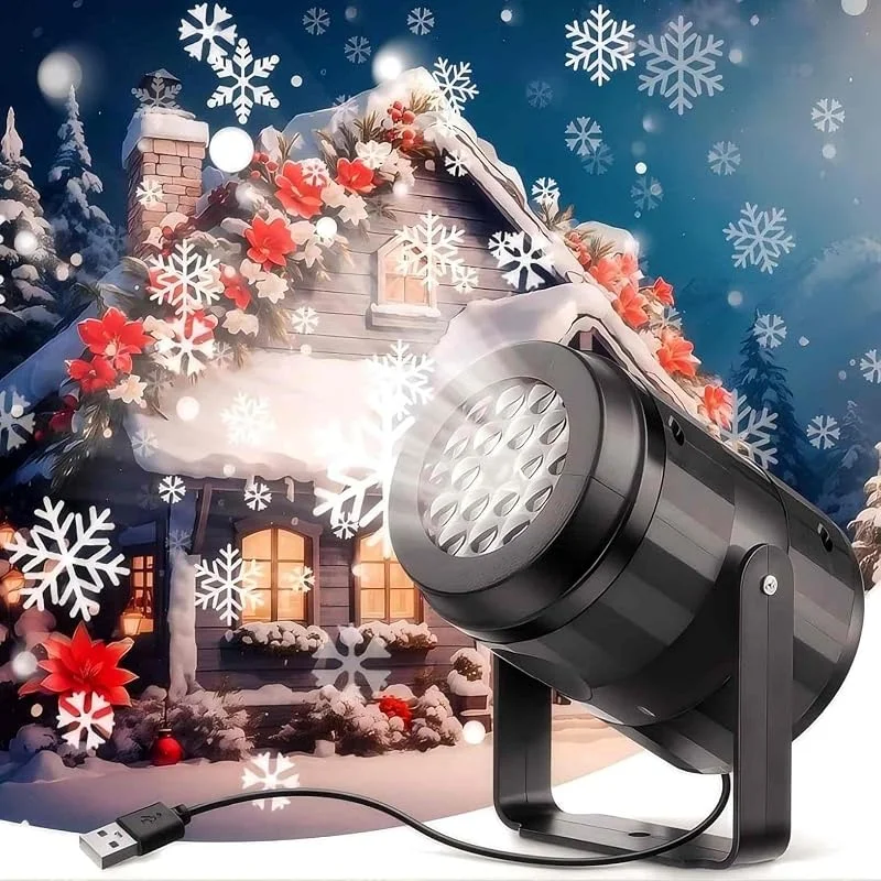 Ruutcasy Lámpara de Proyector de Navidad LED Impermeable para Uso en Interiores y — Luces Navidad