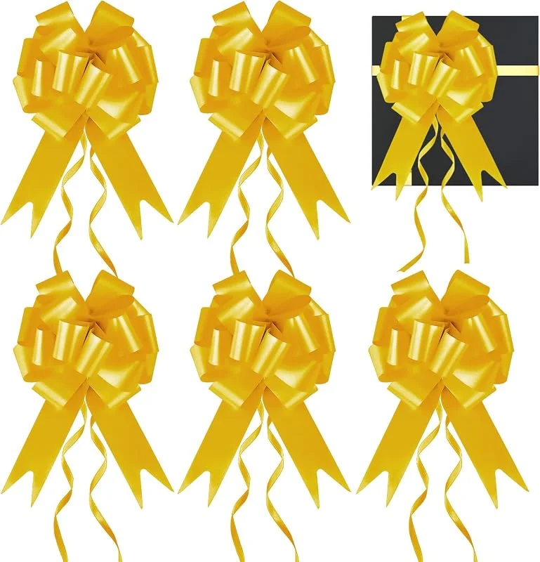 Prmape 30 Lazos Dorados para Regalo de Boda, Lazos de Coche para Bodas, Lazos Decorativos para Bodas, cumpleaños, envoltorios de Regalo, Bolsas de azúcar — Envoltorio regalo