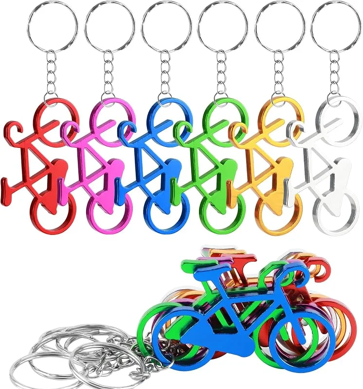 YiliYa Llavero Abrebotellas de Bicicleta, Set de 12 Creativos Abridores de Cerveza — Vino y mesa festiva