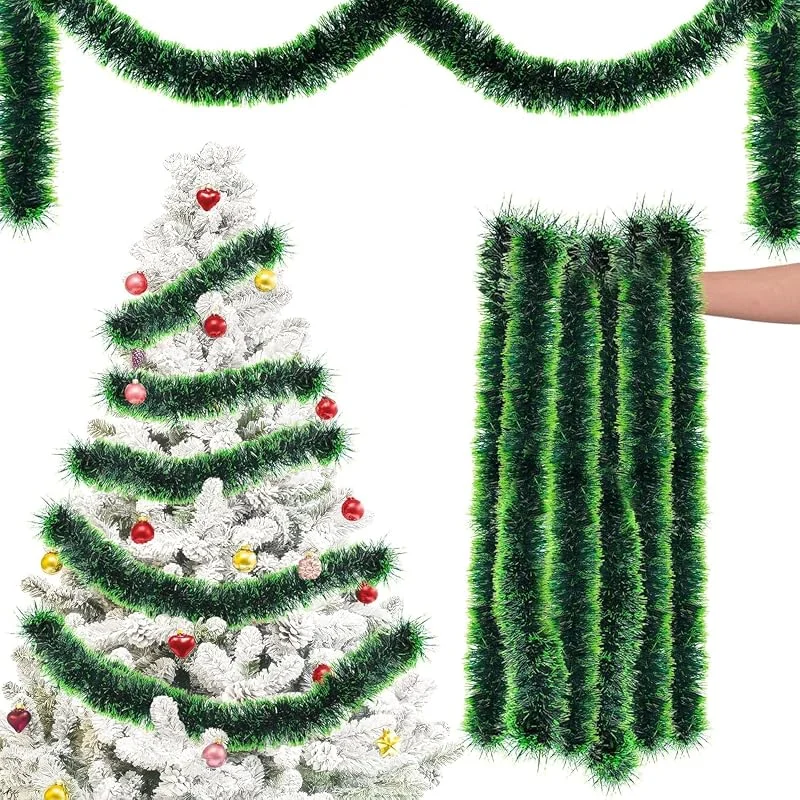 CIYIN 10 m Ghirlanda Natalizia, CIYIN Decorazioni Natalizie, Ghirlanda Abete Artificiale per Addobbi Natalizi, Verde, per Casa Interni Ed Esterni FAI da Te — Decoracion Navidad