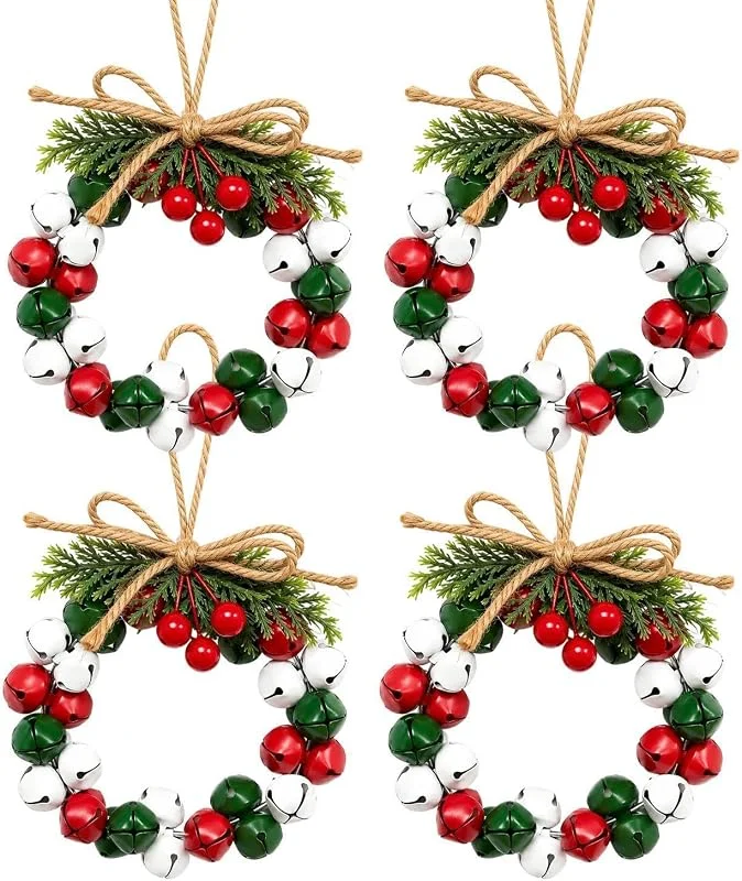 zwxqe Corona de la Puerta de Navidad con Campana Decoración de fiesta para colgar — Decoracion Navidad