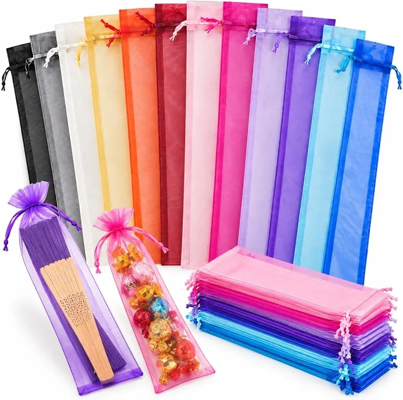 Visita la tienda de Healeved Healeved 50 Bolsas De Organza Con Cordón Bolsas De Regalo Pequeñas Para Dulces Galletas Y Chocolates Saquitos Para Boda Fiesta Navidad Y Diy 10.62X2.36X0.01in — Envoltorio regalo