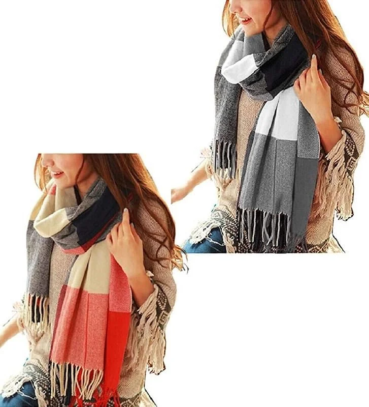 Visita la tienda de HEEKPEK heekpek Bufanda Mujer Invierno Otoño Tartan Bufanda Caliente Suave Larga Cachemira Mujer con Borlas — Ropa Navidad