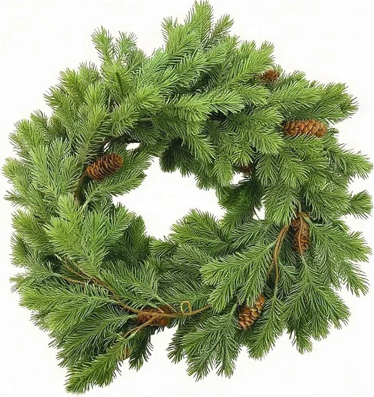 Honosen Guirnalda de Navidad artificial verde abeto 195 cm moldeada por inyección — Decoracion Navidad