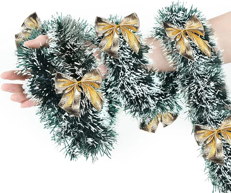 GTYARYUA guirnaldas navideñas, 2 M Guirnalda Navidad, Christmas Garland con 6 Piezas de Arcos Navideños, Artificial Guirnalda Abeto, para árboles de Navidad de Interior y Exterior, chimeneas y escaleras (B) — Decoracion Navidad