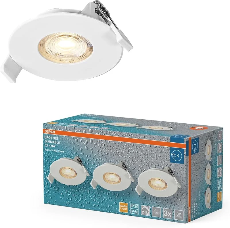 Visita la tienda de OSRAM OSRAM Foco empotrable LED Spot Set DIM IP65 4, 9W Blanco — Luces Navidad