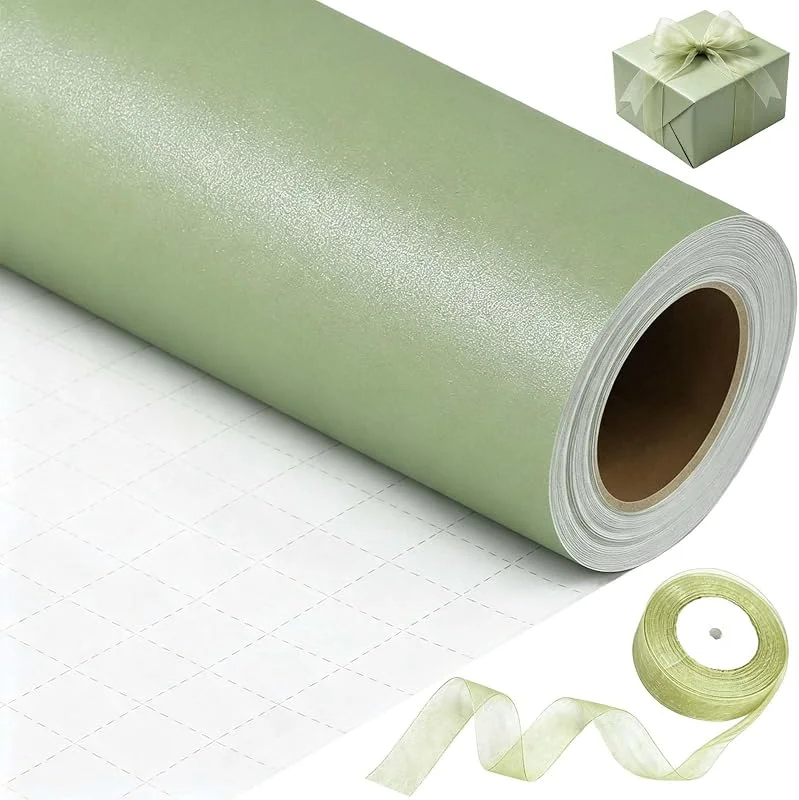 Cedryn Papel de regalo nacarado, 43 cm x 10 m, papel de regalo de boda — Envoltorio regalo