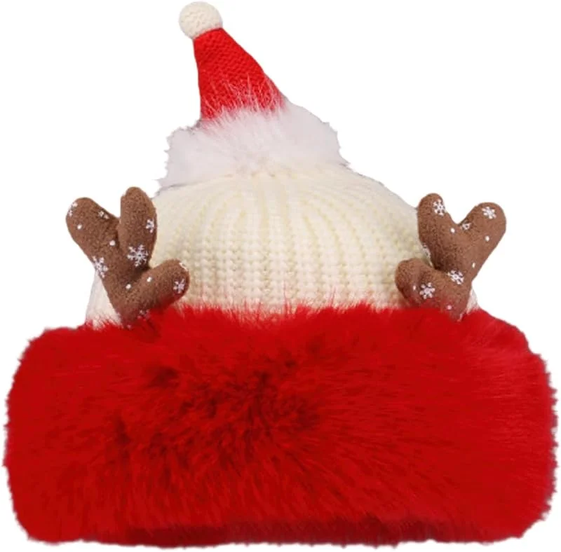 TAGVO Gorro Navidad Adulto, Gorro Navideño Peluche de Lujo Gorro Santa Claus Sombreros Navideño Invierno Gorro de Papá Noel para Fiesta Festiva de Año Nuevo — Ropa Navidad