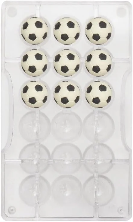 Decora 0050103 DECORA MOLDE DE POLICARBONATO BALÓN DE FÚTBOL Ø 25 MM 200 X 120 X 22 MM — Hogar y cocina