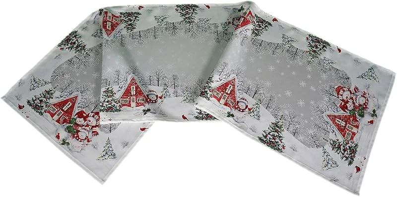 Visita la tienda de texpot Camino de mesa 40 x 140 cm, muñeco de nieve, Navidad, pueblo invernal — Hogar y cocina