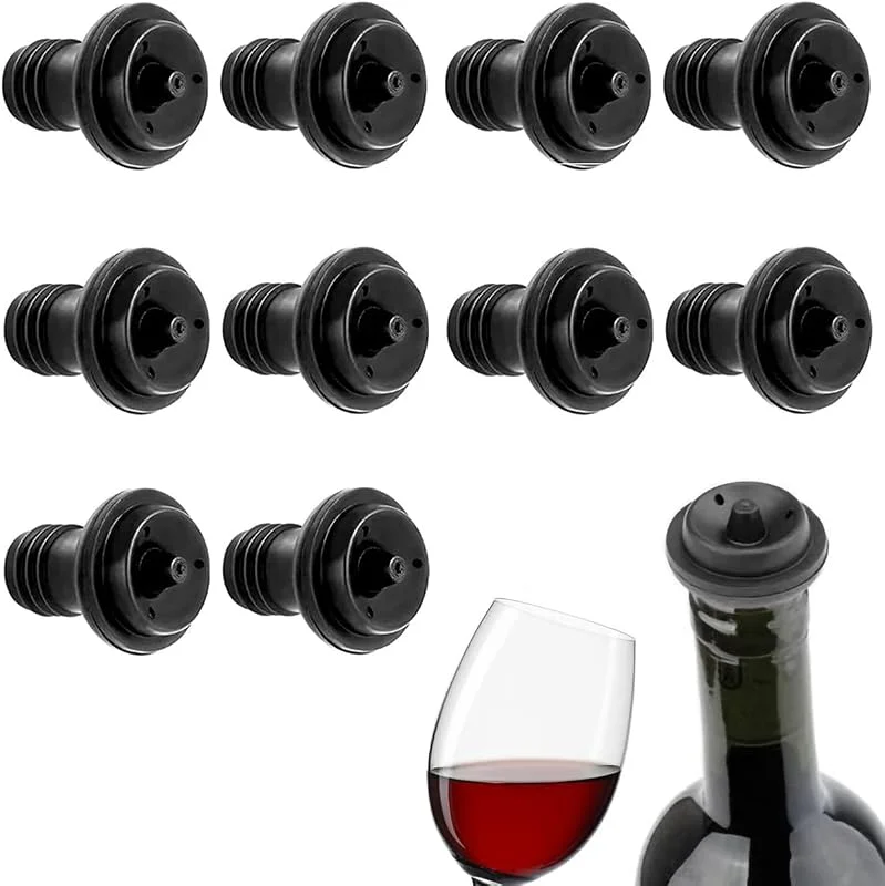 FIBOUND Tapones para Vacío y Bomba, Tapones Reutilizables de Goma, Protector para Bomba de Vino, Ahorro de Vino — Vino y mesa festiva