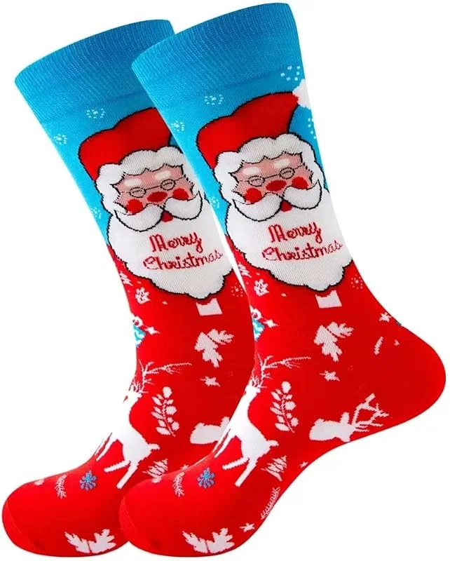 FGFD&OU Calcetines para Hombres y Mujeres Algodón Calcetines de Navidad Calcetines Divertidos Calcetines Deportivos Regalo Navidad para Unisex — Decoracion Navidad