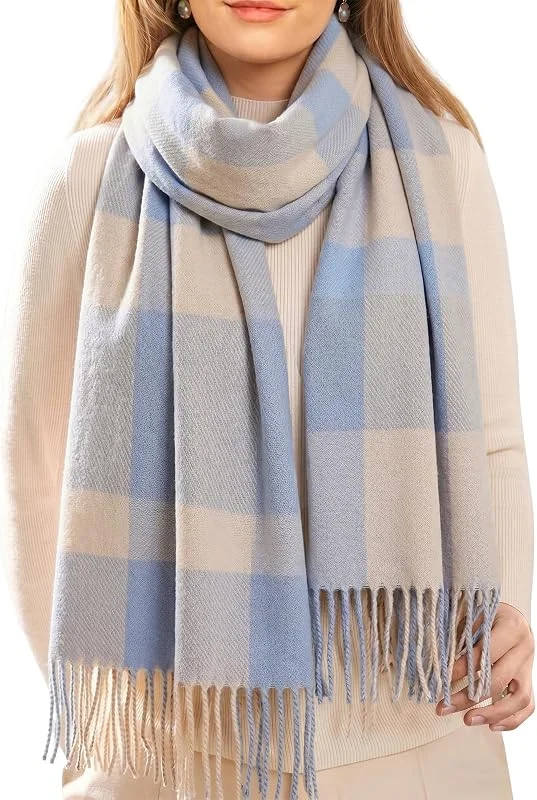 Visita la tienda de Vijamiy Bufanda Mujer Invierno a Cuadros Suave Chal — Ropa Navidad