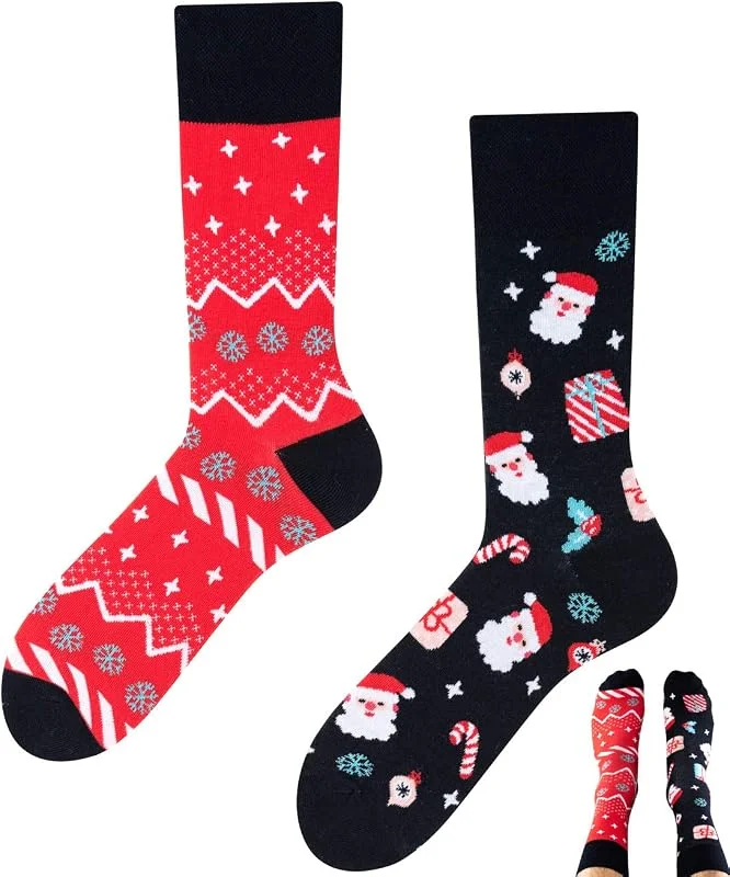Todo Calcetines Divertidos Hombre y Mujer, Calcetines Fantasia con Motivo, de Colores — Decoracion Navidad