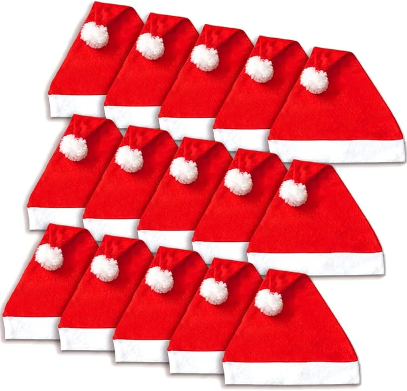 Visita la tienda de Jonami Jonami Gorros de Papa Noel, Gorro de Navidad y Sombreros de Santa Claus Tradicionales Rojos y Blanco. Accesorios Navideño para Regalos de Festividad — Ropa Navidad