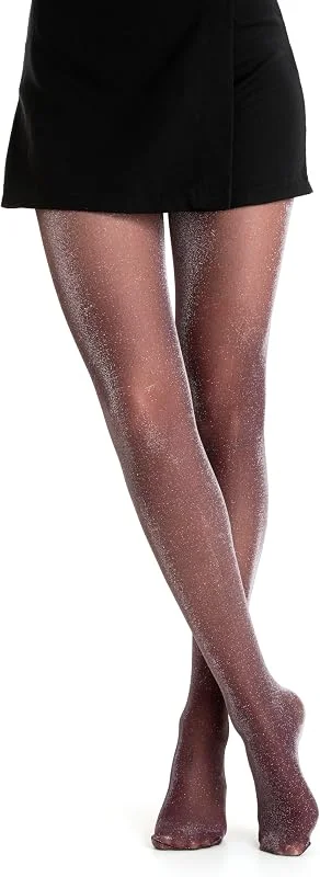 Visita la tienda de Gi&Gi Gi&Gi Medias para Mujer con Brillo Glitter, Transparentes, Estilo Elegante, 40 Denier, Colores Variados — Ropa Navidad