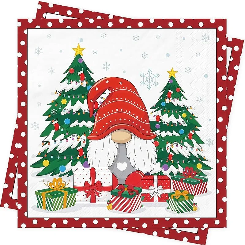 Kegiqipepu40 Servilletas Navidad 33x33, Mesa Festiva — Adviento y mesa
