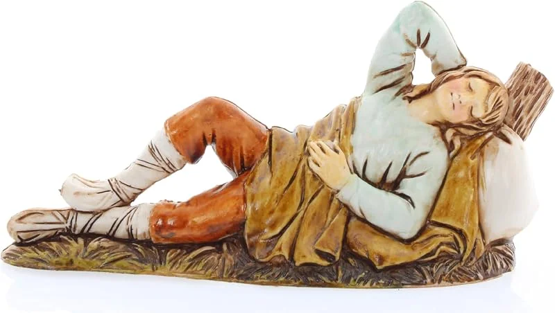 Visita la tienda de Moranduzzo Moranduzzo Durmiente para Belén de 10 Cm Escala 1:20 - Figuras de Belén Indestructibles - Estilo 700', Pintura Acabada a Mano, Producto Oficial, Escultor M. Landi — Decoracion Navidad
