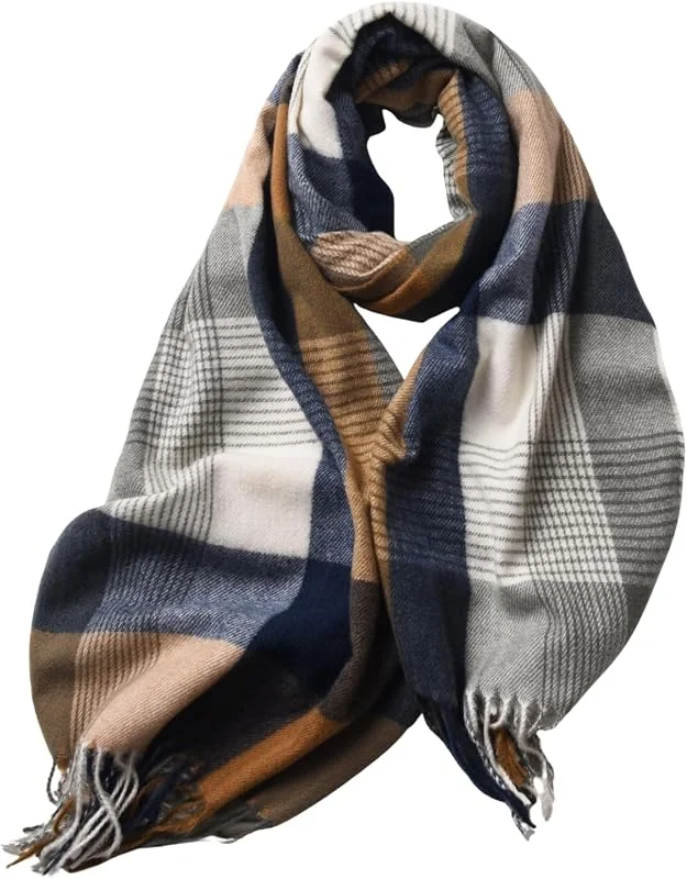 Visita la tienda de WHCREAT Bufanda Mujer Caliente Invierno Fulares Larga Suave Tartán Chal con Borla — Ropa Navidad