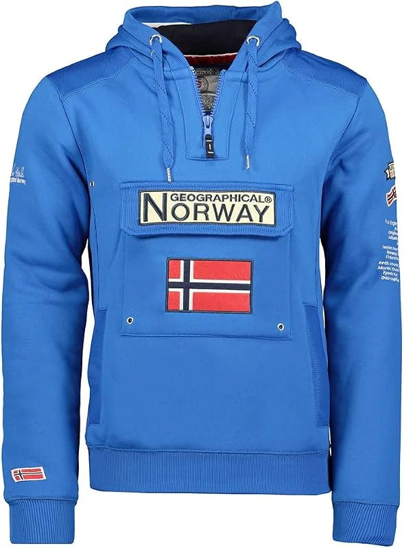 Visita la tienda de Geographical Norway Geographical Norway Gymclass Men - Sudadera Hombre con Capucha Bolsillo Canguro para Hombres - Jersey Sudaderas Manga Larga - Ropa para Hombre Primavera Verano Otoño Invierno — Ropa Navidad