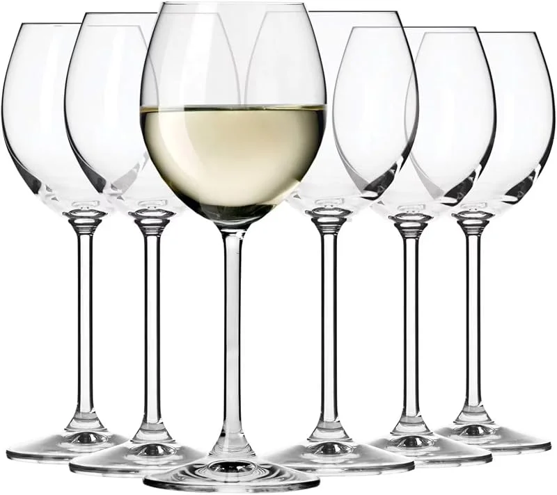Visita la tienda de Krosno KROSNO Copas de Vino Blanco Juego de 6, 280 ml, Colección Venezia — Vino y mesa festiva