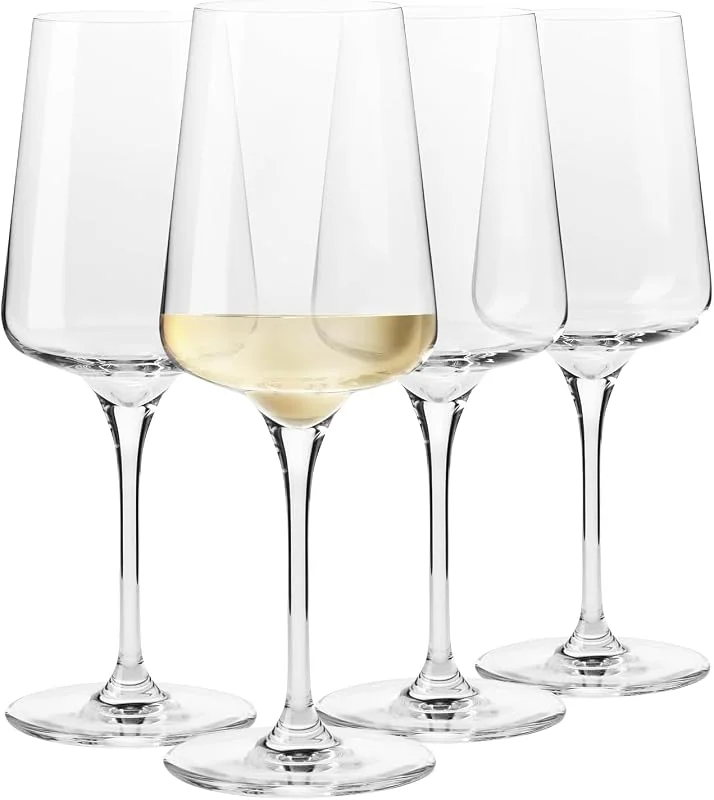 Visita la tienda de Krosno Krosno Copa de Vino Blanco Juego de 4, 400 ml, Colección Infinity — Vino y mesa festiva