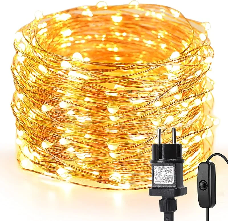 Visita la tienda de Lepro LE 20m 200 LEDs Luces de Hadas con Enchufe, Alambre de Cobre Impermeable IP65, Guirnalda de Luces LED Blanco Cálido, Luces de Cadena Decoración de Fiestas, Balcón, Casa, Arbol de Navidad, Jardín etc. — Luces Navidad