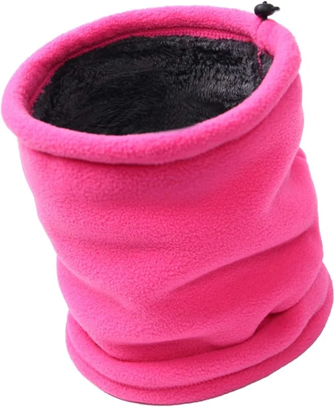 TAGVO Calentador de Cuello Vellón, Polaina Térmica de Cuello de Doble Capa, Bufanda Multifuncional Invierno Cuello de Esquí a Prueba de Viento Capucha Pasamontañas Mascarilla Unisex — Ropa Navidad