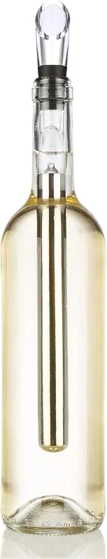 Visita la tienda de InnovaGoods InnovaGoods - Set de Accesorios para Vino 5 Piezas, Enfriador y Aireador de Botellas 2 en 1, Estilo Elegante, Acero Inoxidable, Tapón, Con Varilla — Vino y mesa festiva