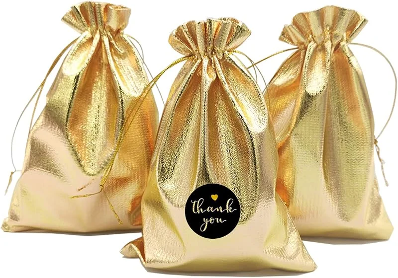 DUGYIRS 100 Piezas Bolsas de Regalo con Cordón 13x18 cm — Envoltorio regalo