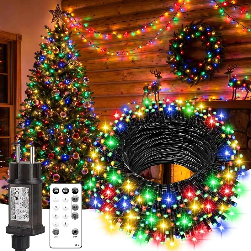 Light-Brightly Luces Navidad Arbol Exterior - 40M 400 LED Guirnaldas Multicolor