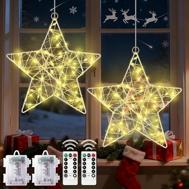 Connextion 2 luces decorativas navideñas para ventanas, 30 cm — Decoracion Navidad