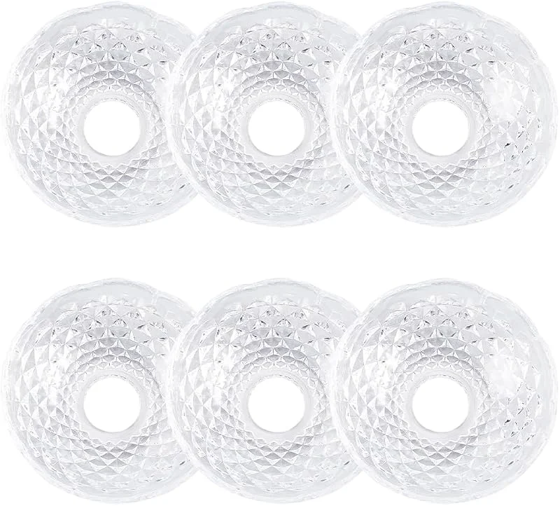 Visita la tienda de GORGECRAFT GORGECRAFT 6 candelabro Facetado Bobeches Candelabro Bobeche con 4 Orificios Laterales 4 Pulgadas Acrílico Transparente Repuesto Elegante Pantalla para Colgar En el Hogar Restaurante — Cena a la luz de velas