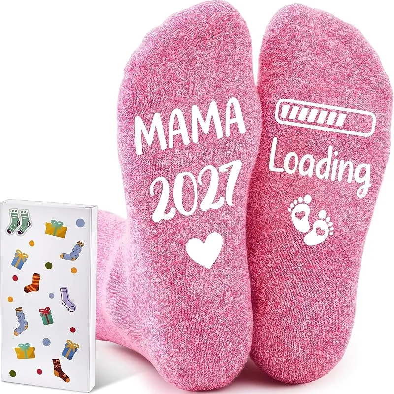 Jadive Calcetines para Mujeres Embarazadas Mama 2027 Loading — Decoracion Navidad