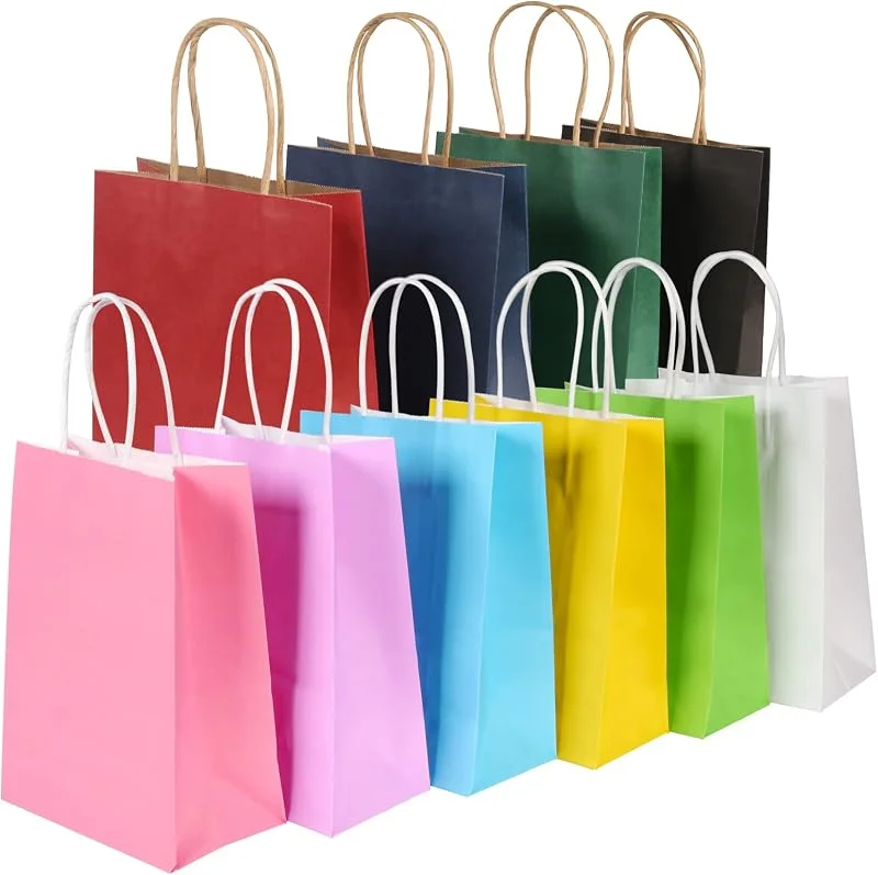 Visita la tienda de BESCOST BESCOST Bolsas Papel Kraft, Bolsas para Regalo, bolsas de papel con Asas, 40PCS, 130GSM, 21x15x8cm para Navidad, Compra, Boda, Embalaje, Fiesta, Cumpleaños(Multicolor, Pequeña) — Envoltorio regalo