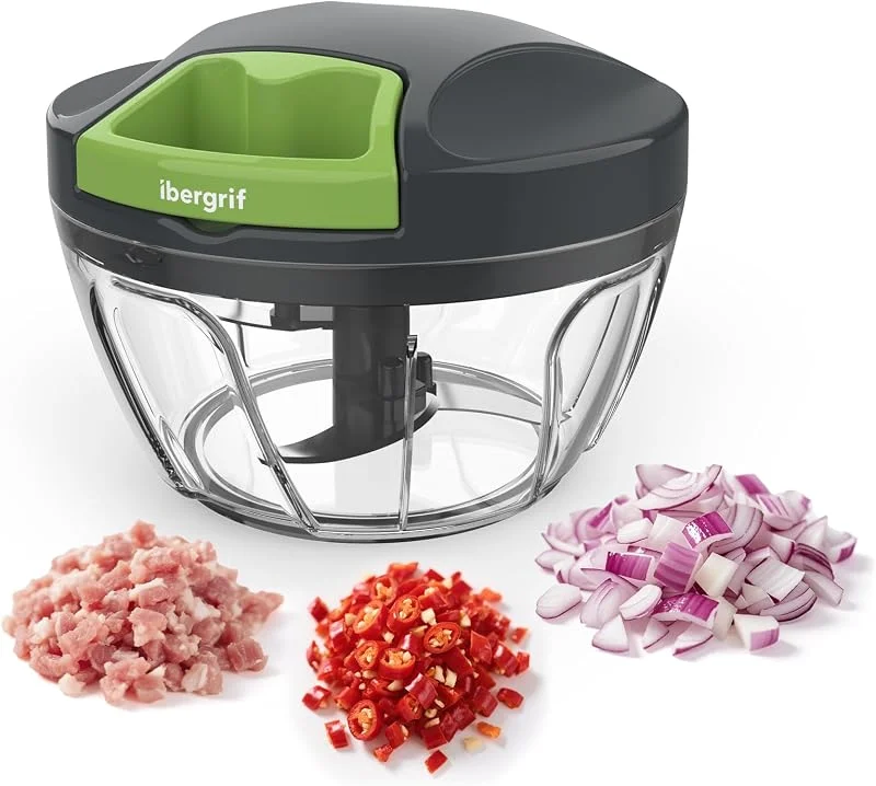 Visita la tienda de Ibergrif Ibergrif M501 Picadora Manual Picadora de Verduras con Cuerda Cocina — Hogar y cocina